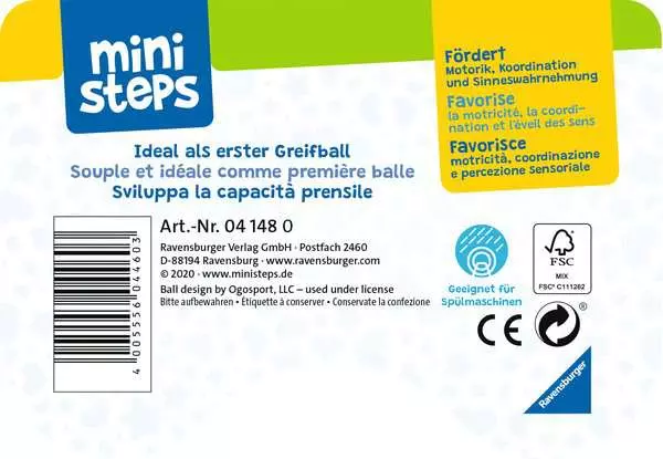 Ravensberger Matratzen baliba Rasselball rot - Babyspielzeug ab 3 Monaten Letzte 2 Tage