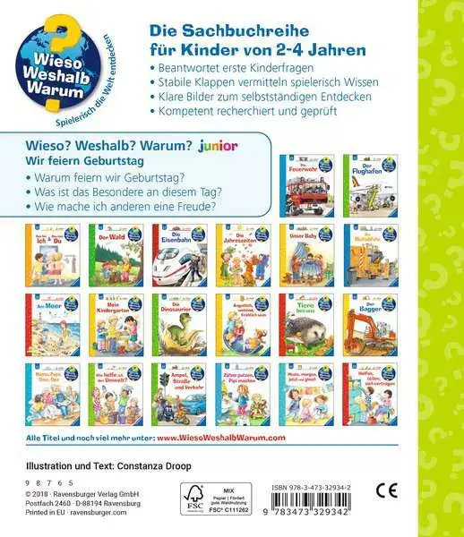 Ravensberger Matratzen Ravensburger Wieso? Weshalb? Warum? junior, Band 27: Wir feiern Geburtstag Clearance-Verkauf