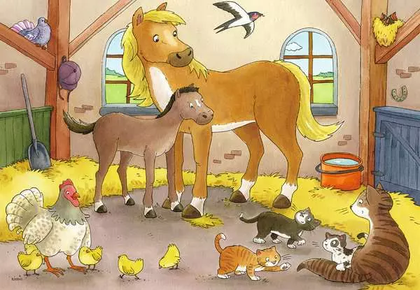 Ravensberger Matratzen Kinderpuzzle ab 3 Jahren - Glückliche Tierfamilien - 12 Teile 2025