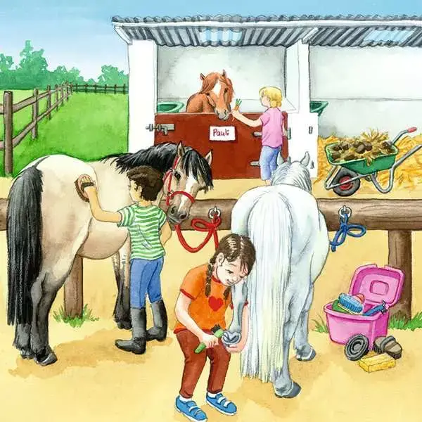 Ravensberger Matratzen Kinderpuzzle ab 5 Jahren - Ein Tag auf dem Reiterhof - 49 Teile Online
