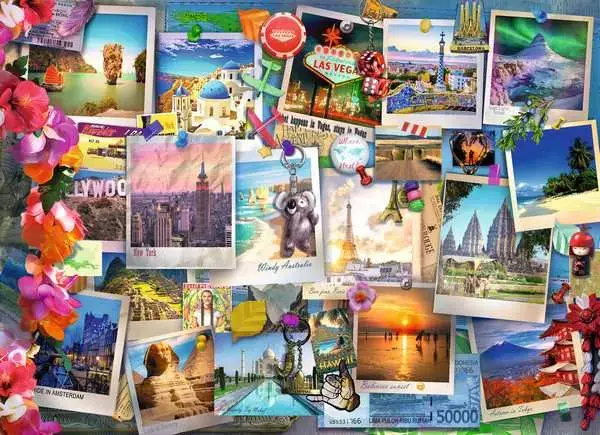 Ravensberger Matratzen Puzzle 500 Teile - World Travel Pinboard im Angebot