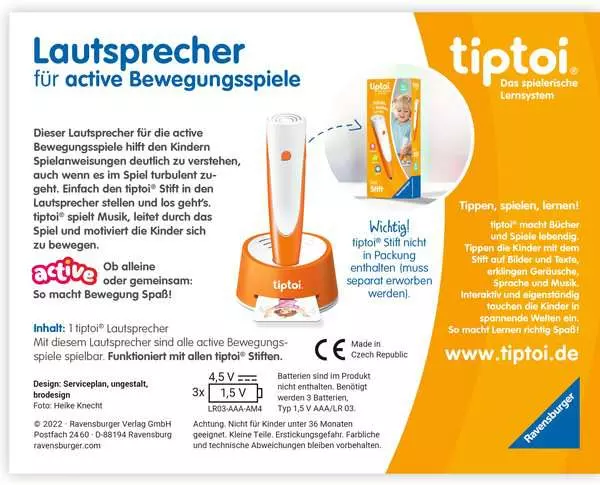 Ravensberger Matratzen tiptoi® ACTIVE Lautsprecher Flash Sale