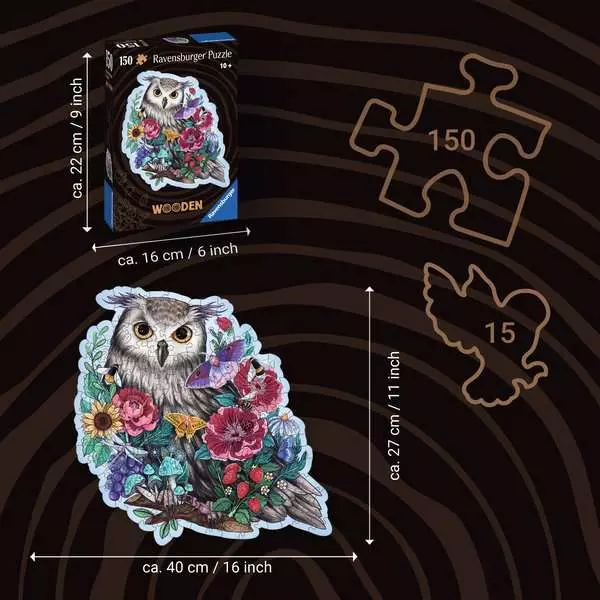 Ravensberger Matratzen Puzzle 150 Teile - Geheimnisvolle Eule Weihnachtsangebot
