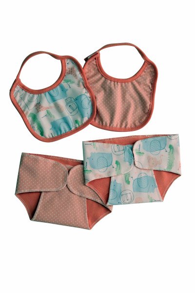 Schildkröt Manufaktur Kleidung Windel/Latz rose zu Puppe 32 -52 cm Heißer Verkauf