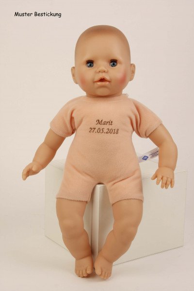 Schildkröt Manufaktur Baby Amy 45 cm mit Schnuller, Malhaar, braune Schlafaugen, Kleidung winterlich Saisonale Angebote