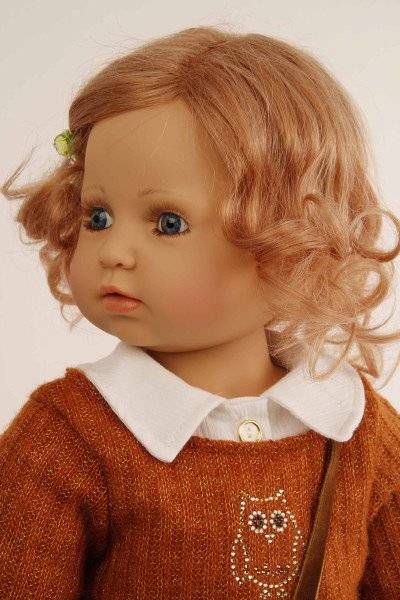 Schildkröt Manufaktur Puppe Anna-Maria 70 cm stehend von Brigitte Paetsch braune Haare, Kleidung rose/rot/weiss Bis zu 65% Rabatt