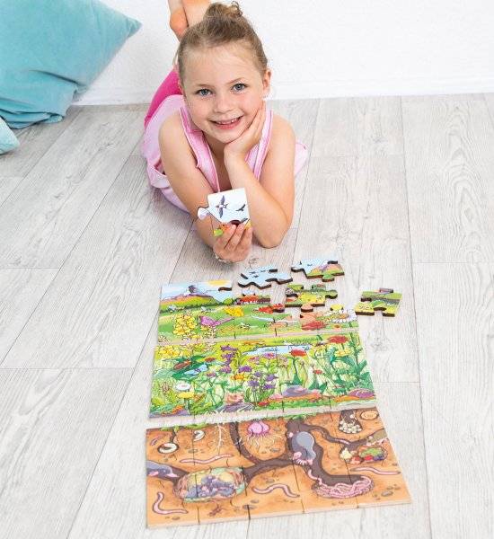 Schildkröt Manufaktur Boden-Puzzle "Entdecke die Blumenwiese" by Beleduc VIP-Rabatte