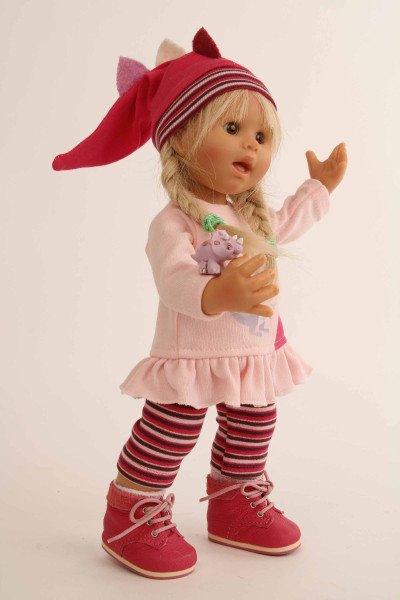 Schildkröt Manufaktur Puppe Müller-Wichtel Emma 30 cm blonde Haare, Drachen-Kleidung Riesige Ersparnisse