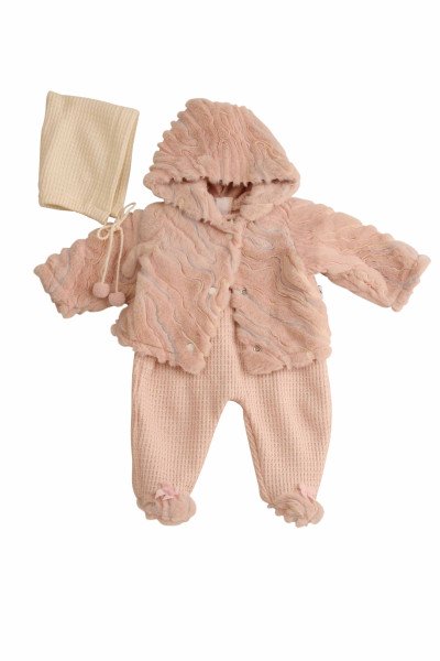 Schildkröt Manufaktur Kleidung zu Puppe 52 cm Julchen/Peterle/Klara/Elli winterlich rose Letzter Tag