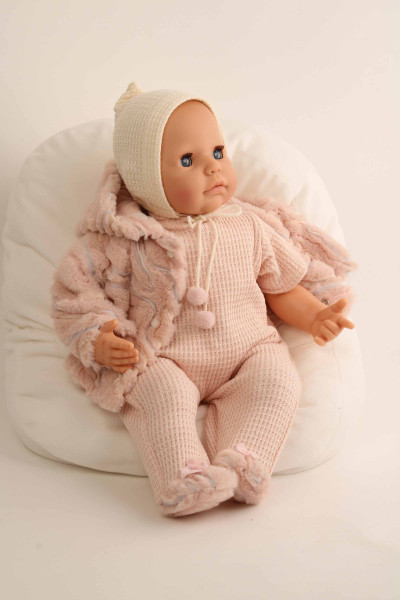 Schildkröt Manufaktur Baby Julchen 52 cm Malhaar, blaue Schlafaugen, Kleidung winterlich Zeitbegrenzte Promotion