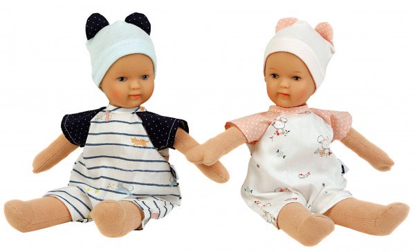 Schildkröt Manufaktur Overall mit Mütze zu Puppe Schmuserle 30 cm in rose/weiss Super Rabatt
