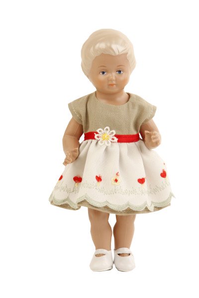 Schildkröt Manufaktur Kleid für Stehpuppe 18 cm, sommerlich Fabrikladen