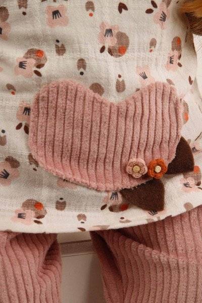 Schildkröt Manufaktur Kleidung zu Puppe 52 cm Klara/Elli/ Julchen rose/braun Schlussverkauf