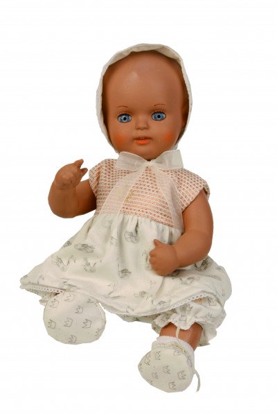 Schildkröt Manufaktur Schwanenkleid zu Baby Strampelchen 31+35+40+45 cm weiss/altgold Blitzverkäufe