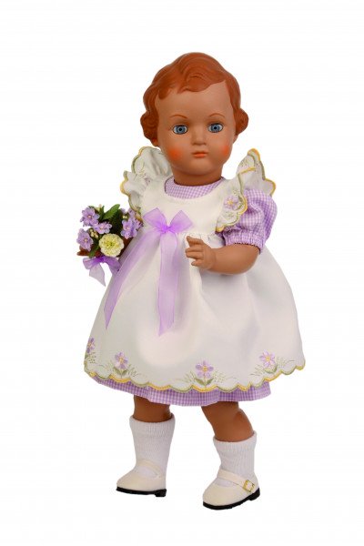 Schildkröt Manufaktur Kleidung zu Stehpuppe 41 cm Sommerkleid weiss/lila Begrenztes Angebot