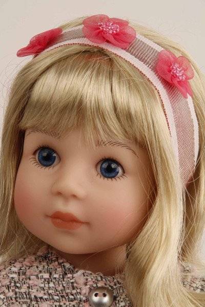Schildkröt Manufaktur Stehpuppe Yella 46 cm blonde Haare, festliche Kleidung Preisnachlass