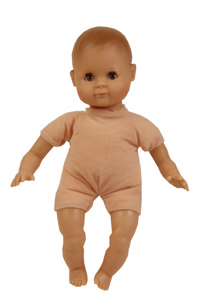 Schildkröt Manufaktur Puppe Schlummerle 32 cm mit Malhaar und braunen Schlafaugen, Kleidung rose/braun Black Friday