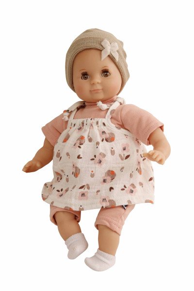 Schildkröt Manufaktur Kleidung zu Puppe Schlummerle 32 cm, Overall rose mit Kleid und Mütze Cyber Monday