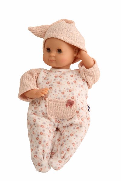 Schildkröt Manufaktur Kleidung zu Puppe Schlummerle 32 cm, Nickyoverall weiss/rose Jubiläumsangebot
