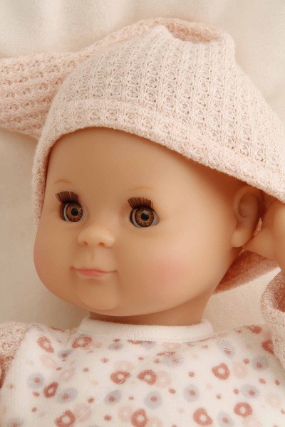 Schildkröt Manufaktur Kleidung zu Puppe Schlummerle 32 cm, Nickyoverall weiss/rose Jubiläumsangebot