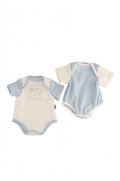 Schildkröt Manufaktur Kleidung Body blau zu Puppe 32 -52 cm (2er Set) Sonderangebot der Fabrik