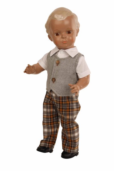 Schildkröt Manufaktur Anzug für Stehpuppe 34 bis 49 cm, braun/weiss/grau Fabrikverkauf