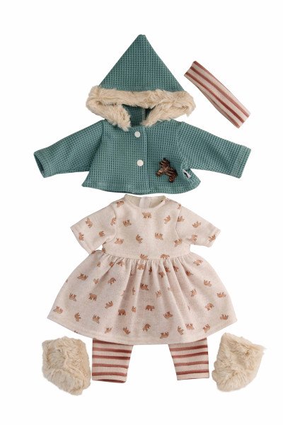Schildkröt Manufaktur Kleidung zu Puppe 37 cm Schlummerle/Strampelchen/Lenchen- Kleidung winterlich rose/petr Online Outlet