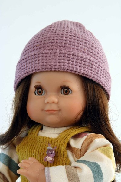 Schildkröt Manufaktur Puppe Schlummerle 32 cm braune Haare, braune Schlafaugen, Kleidung winterlich bunt Kostenlose Rückgabe