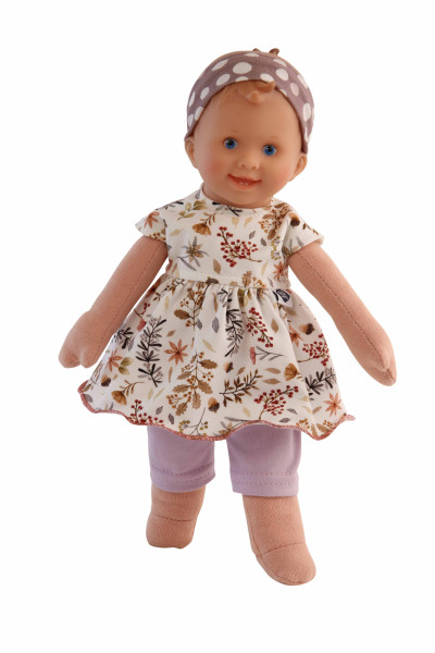 Schildkröt Manufaktur Kleidung zu Schmuserle/Löckchen 30 cm in lila/weiss/braun mit Blumendruck Sonderangebot der Fabrik