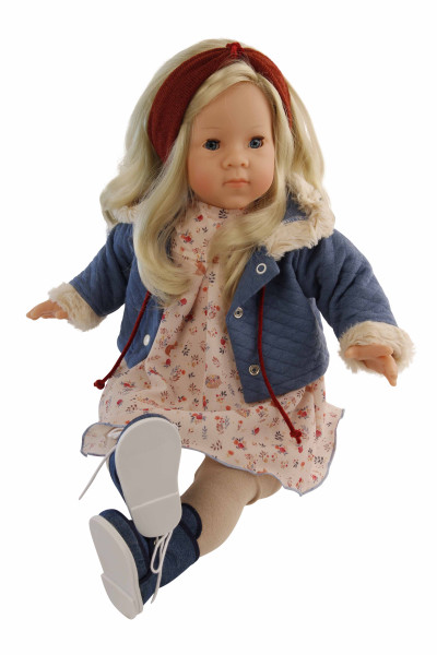 Schildkröt Manufaktur Kleidung zu Puppe 52 cm Elli/Klara/Julchen winterlich blau/rose Auslauf