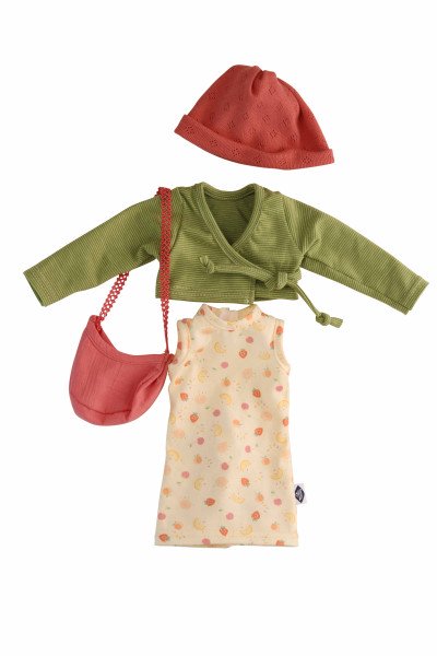 Schildkröt Manufaktur Kleidung zu Puppe Yella 46 cm gelb/grün/rot im Angebot