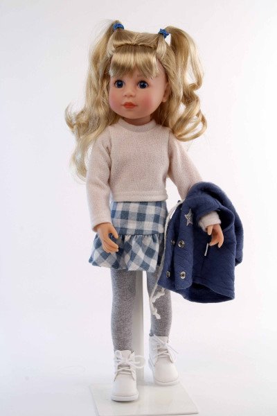 Schildkröt Manufaktur Stehpuppe Yella 46 cm blonde Haare, Kleidung sportlich Heißer Verkauf