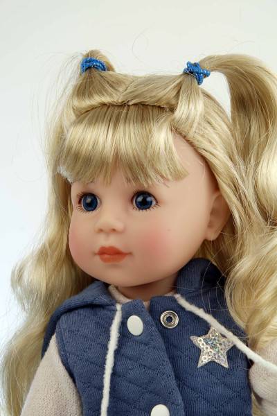 Schildkröt Manufaktur Stehpuppe Yella 46 cm blonde Haare, Kleidung sportlich Heißer Verkauf