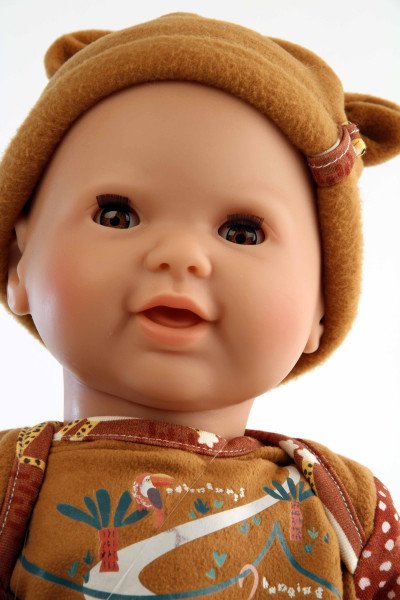 Schildkröt Manufaktur Schnullerbaby Lenchen 37 cm, Malhaar, braune Schlafaugen, Kleidung Safari-Look Neueste Stile