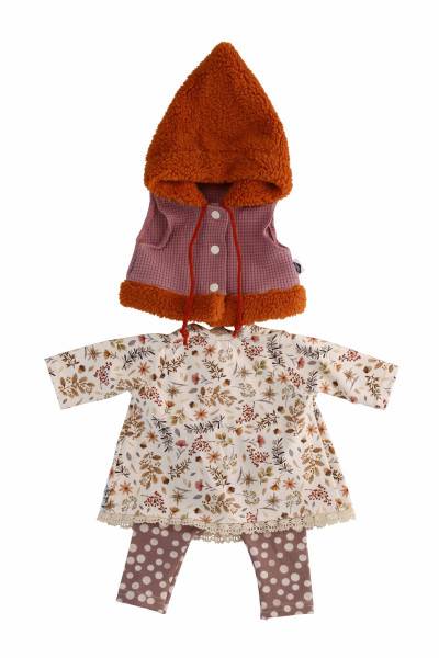 Schildkröt Manufaktur Kleidung zu Susi/Hanni/Amy 45 cm lila/weiss/braun Letzte 2 Tage