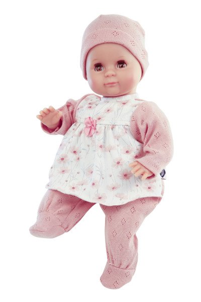 Schildkröt Manufaktur Kleidung zu Puppe Schlummerle 32 cm, Strickoverall mit Kleid und Mütze rose/weiiss 50% Rabatt für begrenzte Zeit