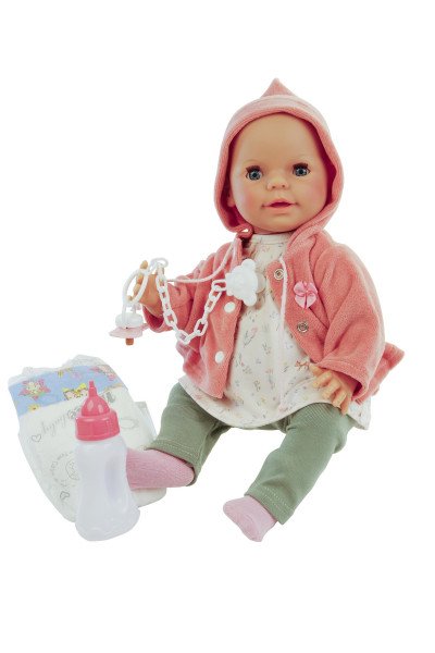 Schildkröt Manufaktur Kleidung zu Trink + Näßbaby 40 cm Lina weiss/rose/grün Fabrik Onlineshop
