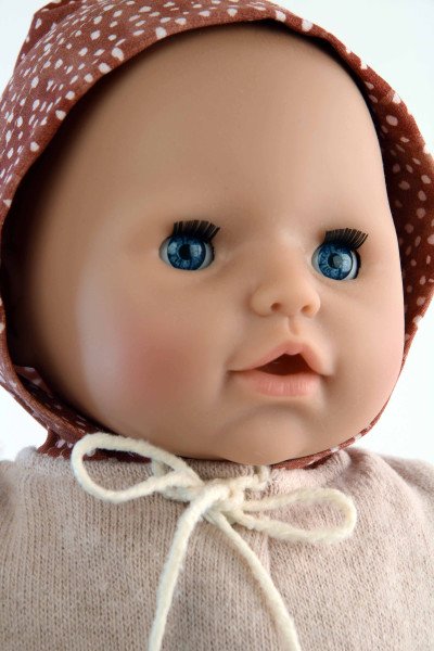 Schildkröt Manufaktur Baby Amy 45 cm mit Schnuller, Malhaar,blaue Schlafaugen, Kleidung rose Wichtel Jubiläumsangebot