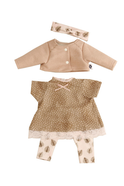 Schildkröt Manufaktur Kleidung zu Susi/Hanni/Amy 45 cm weiss/rose/braun Kauf eins, bekomm eins gratis