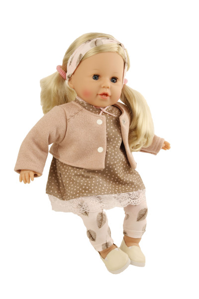 Schildkröt Manufaktur Kleidung zu Susi/Hanni/Amy 45 cm weiss/rose/braun Kauf eins, bekomm eins gratis