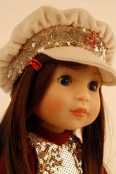 Schildkröt Manufaktur Stehpuppe Yella 46 cm braune Haare, Kleidung Glitterlook Tägliche Deals