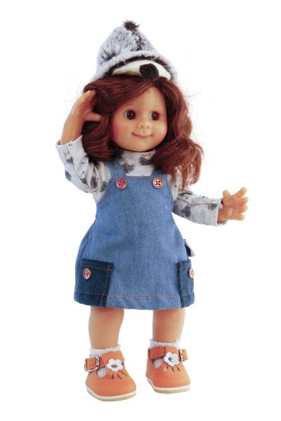 Schildkröt Manufaktur Puppe Müller-Wichtel Anni 25 cm braune Haare, Igelkleidung