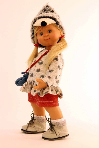 Schildkröt Manufaktur Puppe Müller-Wichtel Mona 30 cm blonde Haare, Igel-Kleidung im Angebot