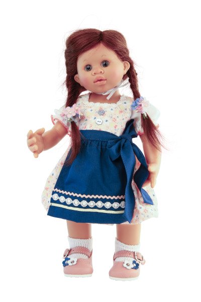 Schildkröt Manufaktur Puppe Müller-Wichtel Lili Gr 30, braune Haare, im Dirndl rose/blau Blitzverkäufe