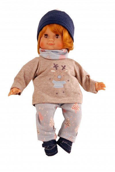 Schildkröt Manufaktur Puppe Schlummerle Junge 32 cm rote Haare, braune Schlafaugen, Winterkleidung Fabrik Onlineshop