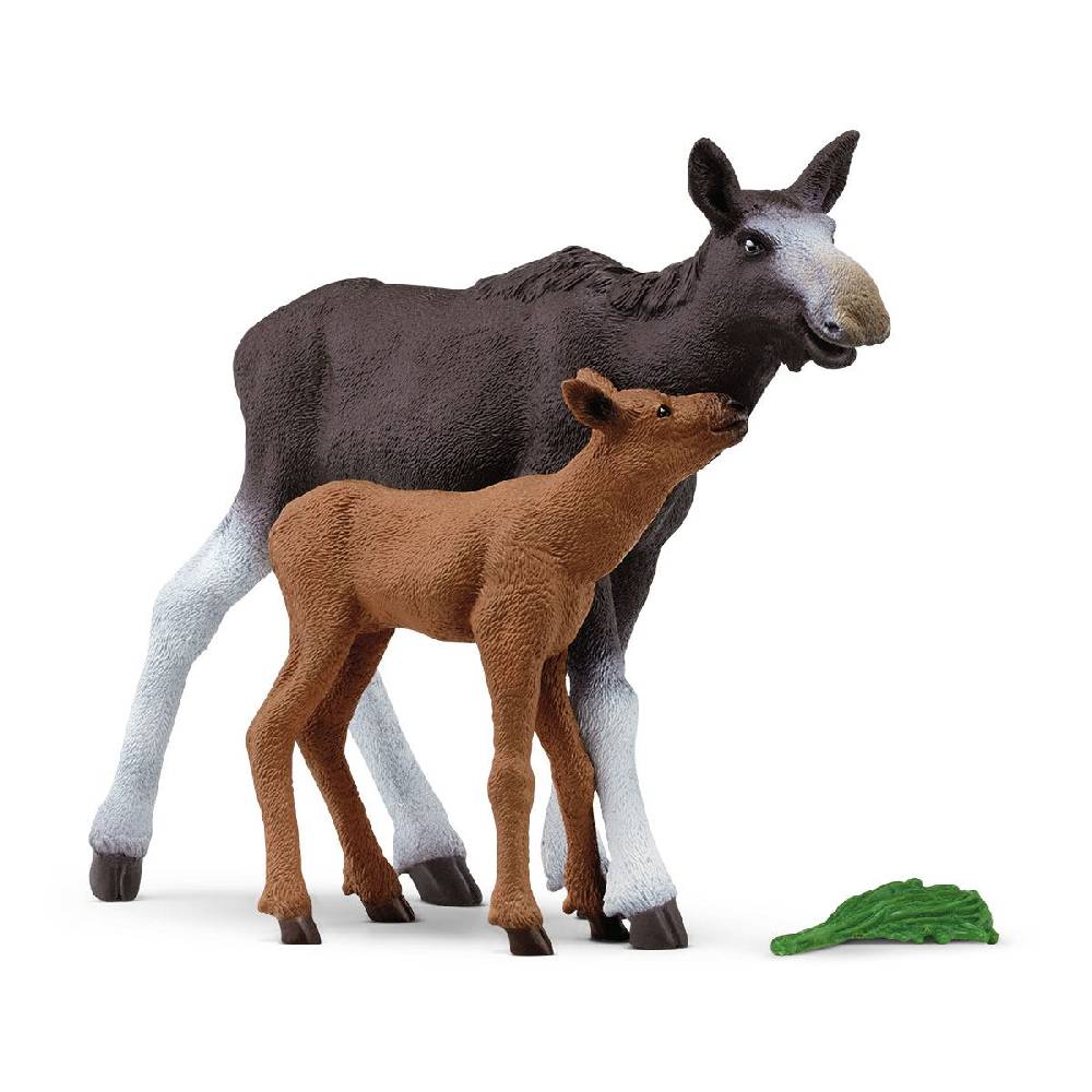 Schleich Elchkuh mit Kalb Begrenztes Angebot