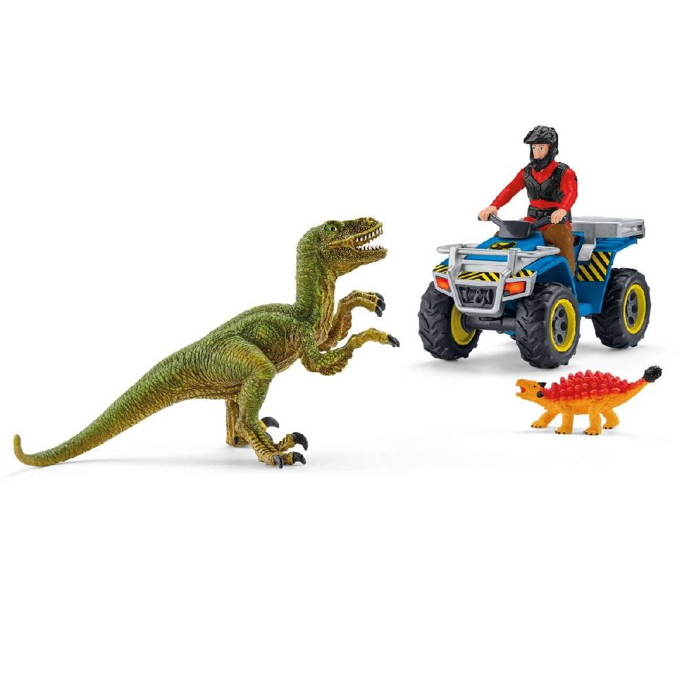 Schleich Flucht auf Quad vor Velociraptor Nur für heute