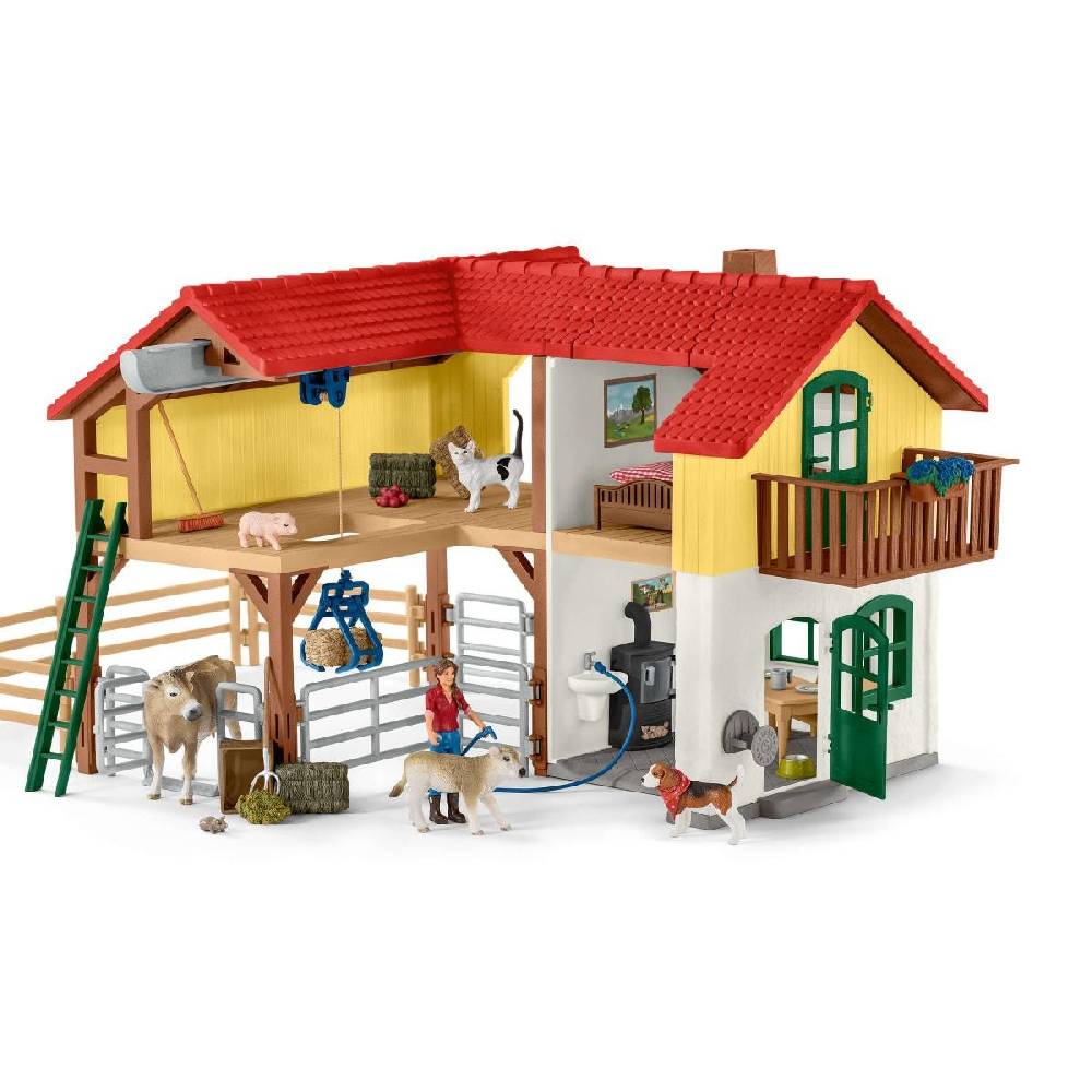 Schleich Bauernhaus mit Stall und Tieren Super Sparpreis