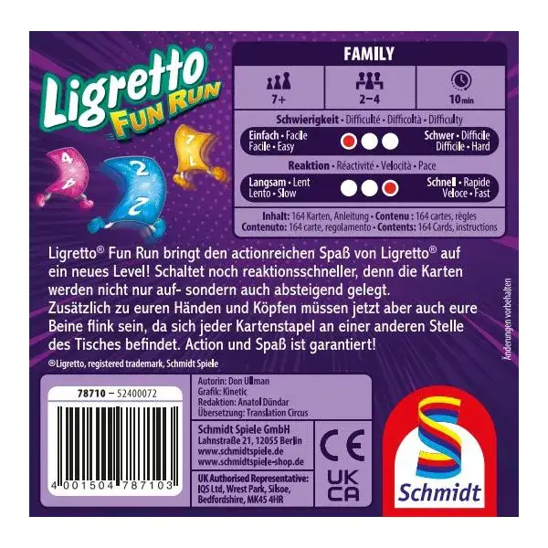 Schmidt Spiele Ligretto® Fun Run, Kartenspiel Lagerräumung