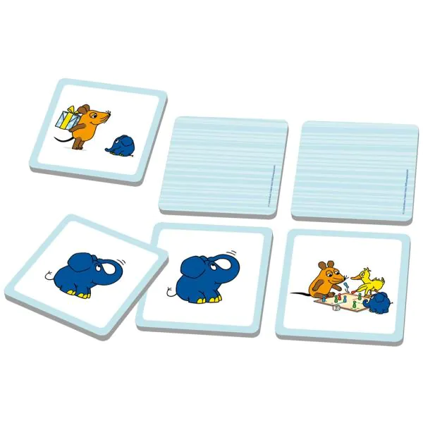 Schmidt Spiele Die Maus: Elefanten-Memo, 50. Geburtstag, Kinderspiel Zeitlich begrenztes Angebot